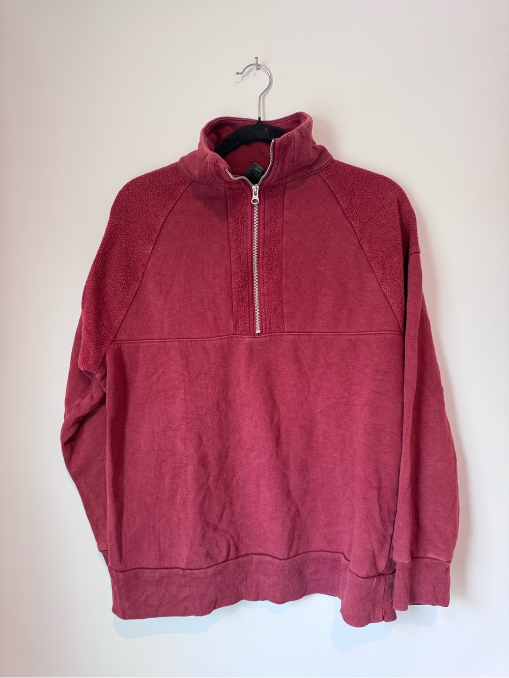 Wild Fable Maroon Half-Zip Sweatshirt